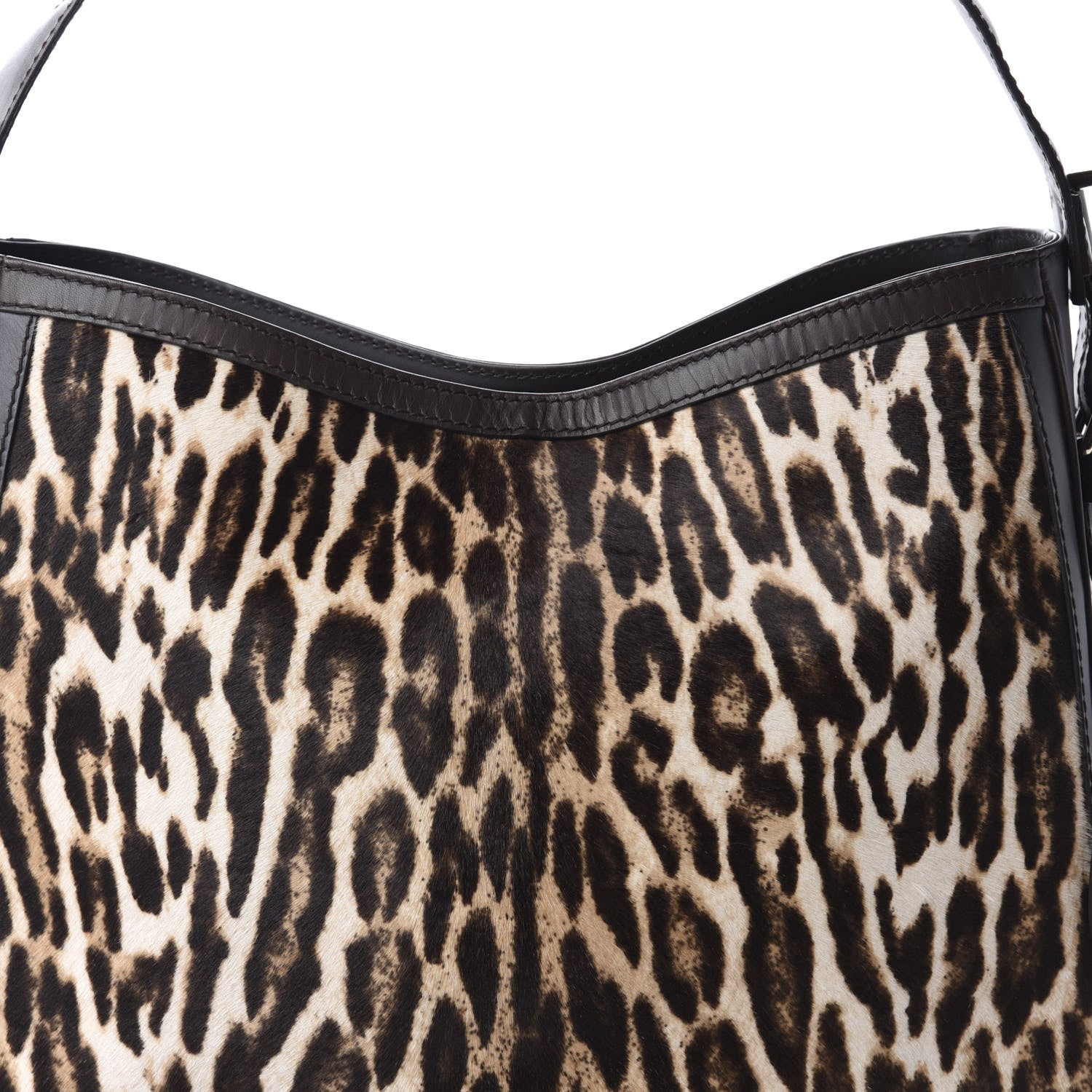 Gucci Calf Hair Leopard Print Medium Heritage Shoulder Bag Dark Brown 11 of 13