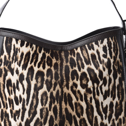 Gucci Calf Hair Leopard Print Medium Heritage Shoulder Bag Dark Brown 11 of 13