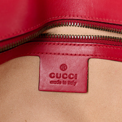 Gucci Calfskin Matelasse Small GG Marmont Shoulder Bag Hibiscus Red 6 of 11