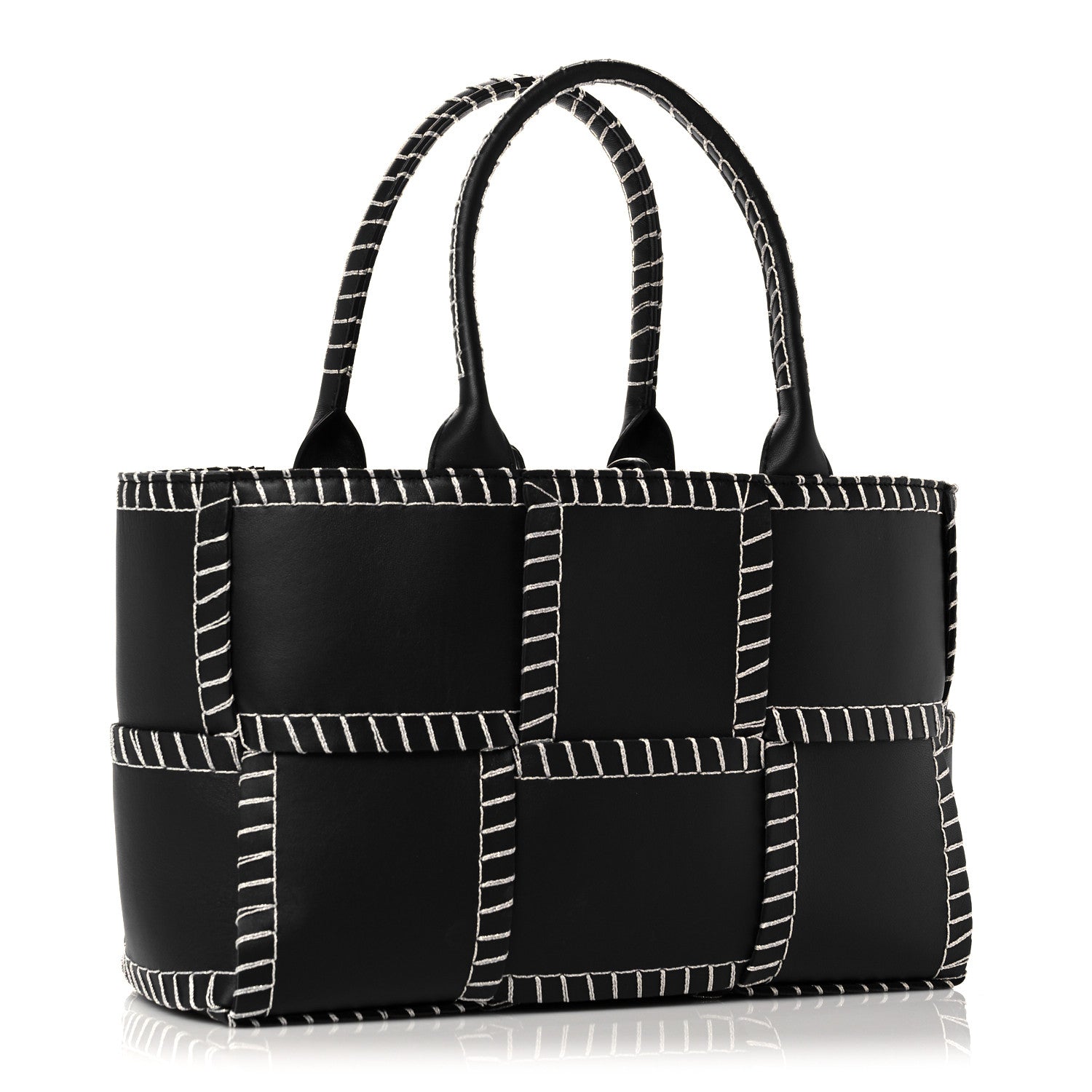 Bottega Veneta Nappa Maxi Intrecciato Overlock Stitched Small Arco