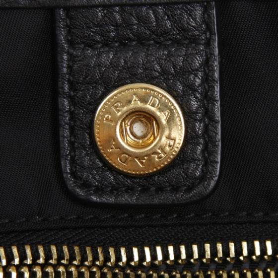 Tessuto Vitello Leather Tote Black