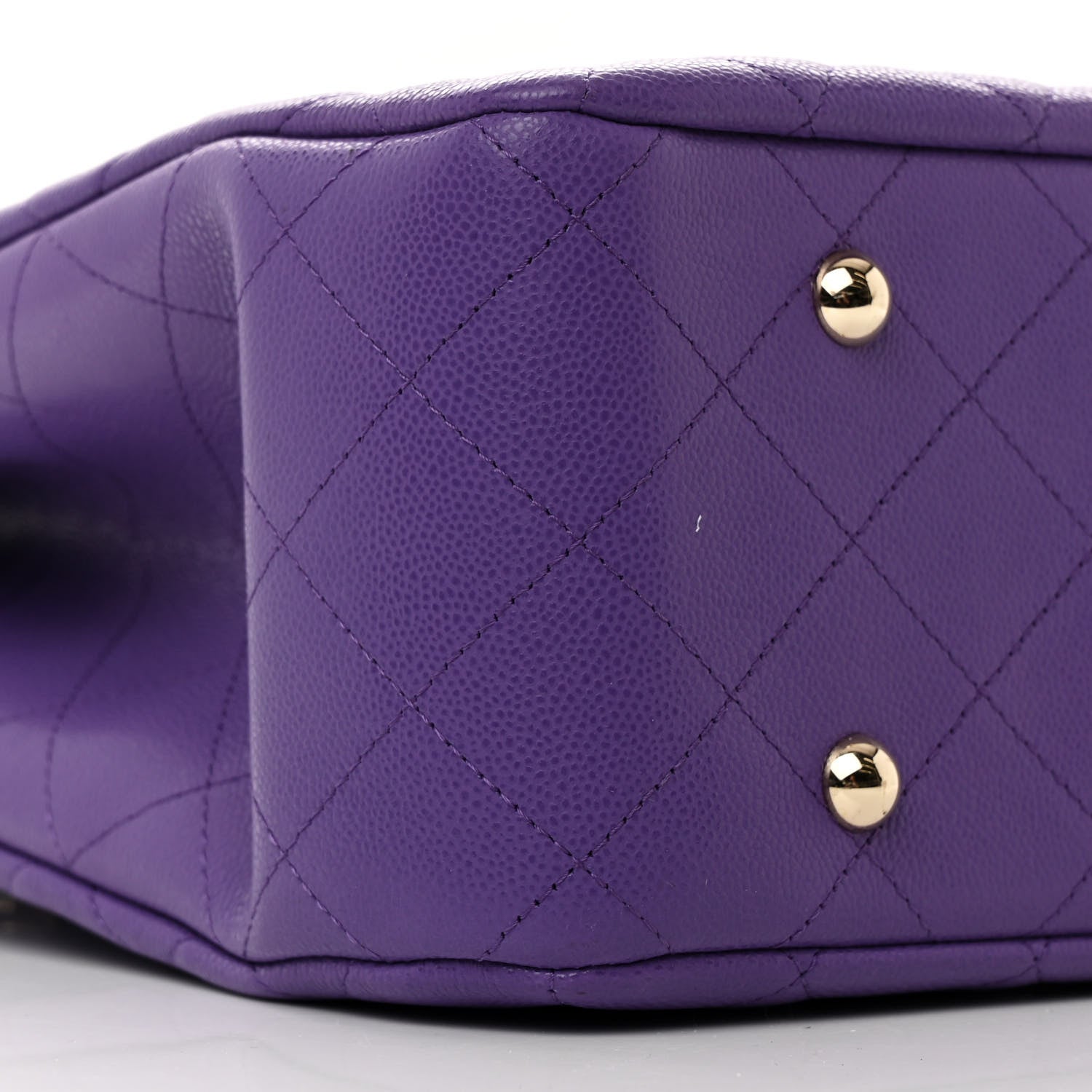 Chanel Caviar Quilted Large Classic Shopping Tote Purple 9 of 10