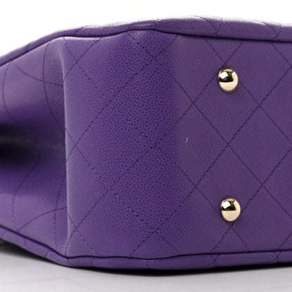 Chanel Caviar Quilted Large Classic Shopping Tote Purple 9 of 10