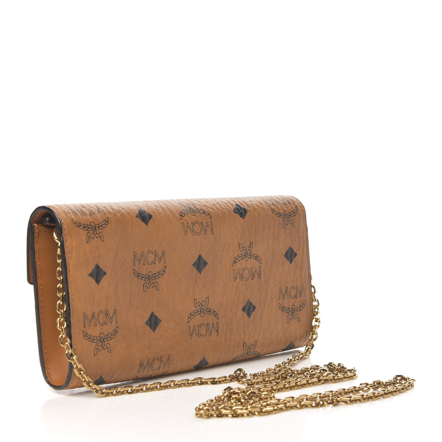 Visetos Large Patricia Wallet On Chain Cognac