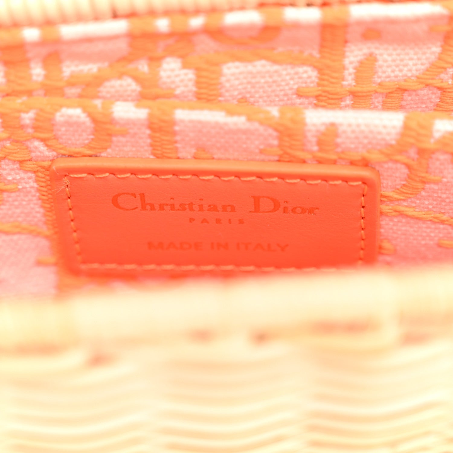 Christian Dior Wicker Oblique 30 Montaigne Box Bag Fluorescent Orange 6 of 10