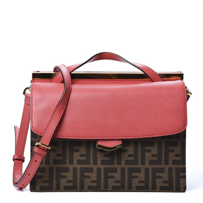 Fendi Zucca Vitello Elite Demi Jour Shoulder Bag Tobacco Ecstasy 1 of 10