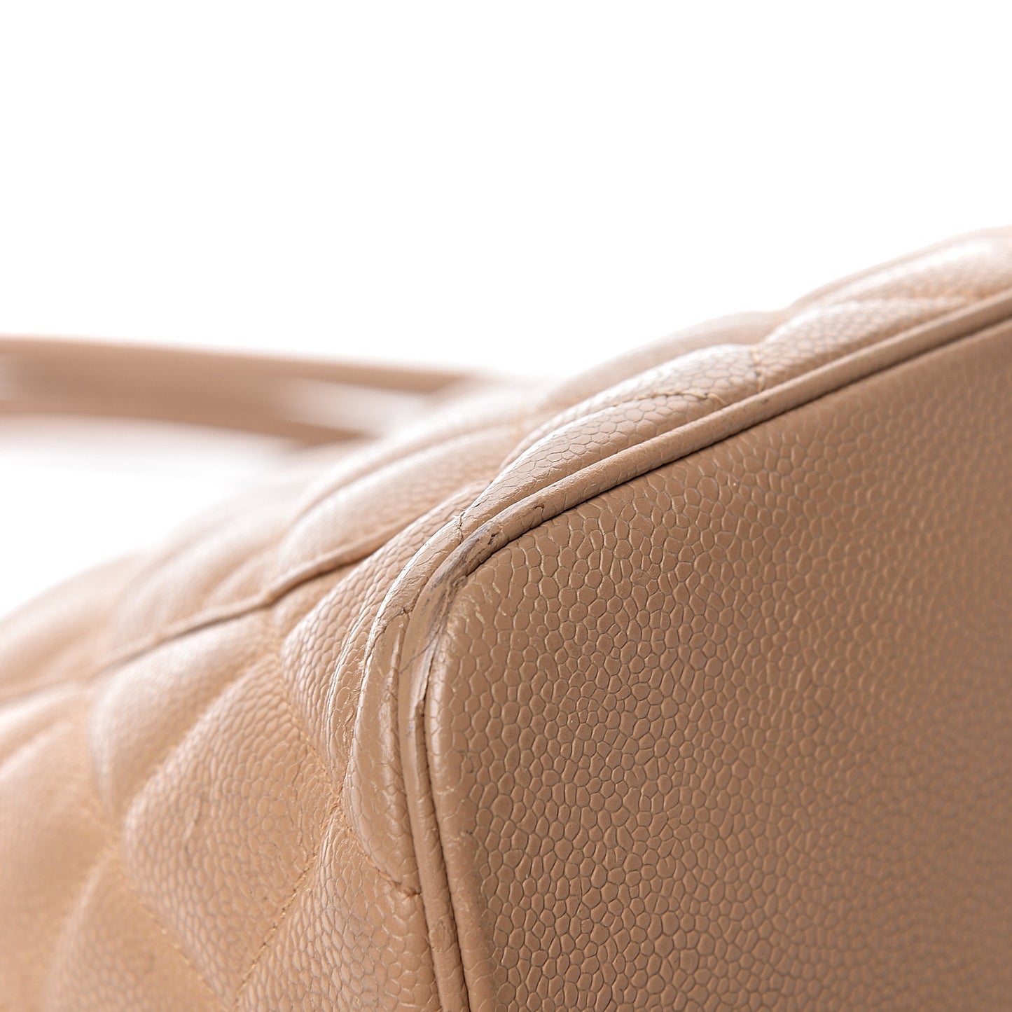 Caviar Quilted Medallion Tote Beige