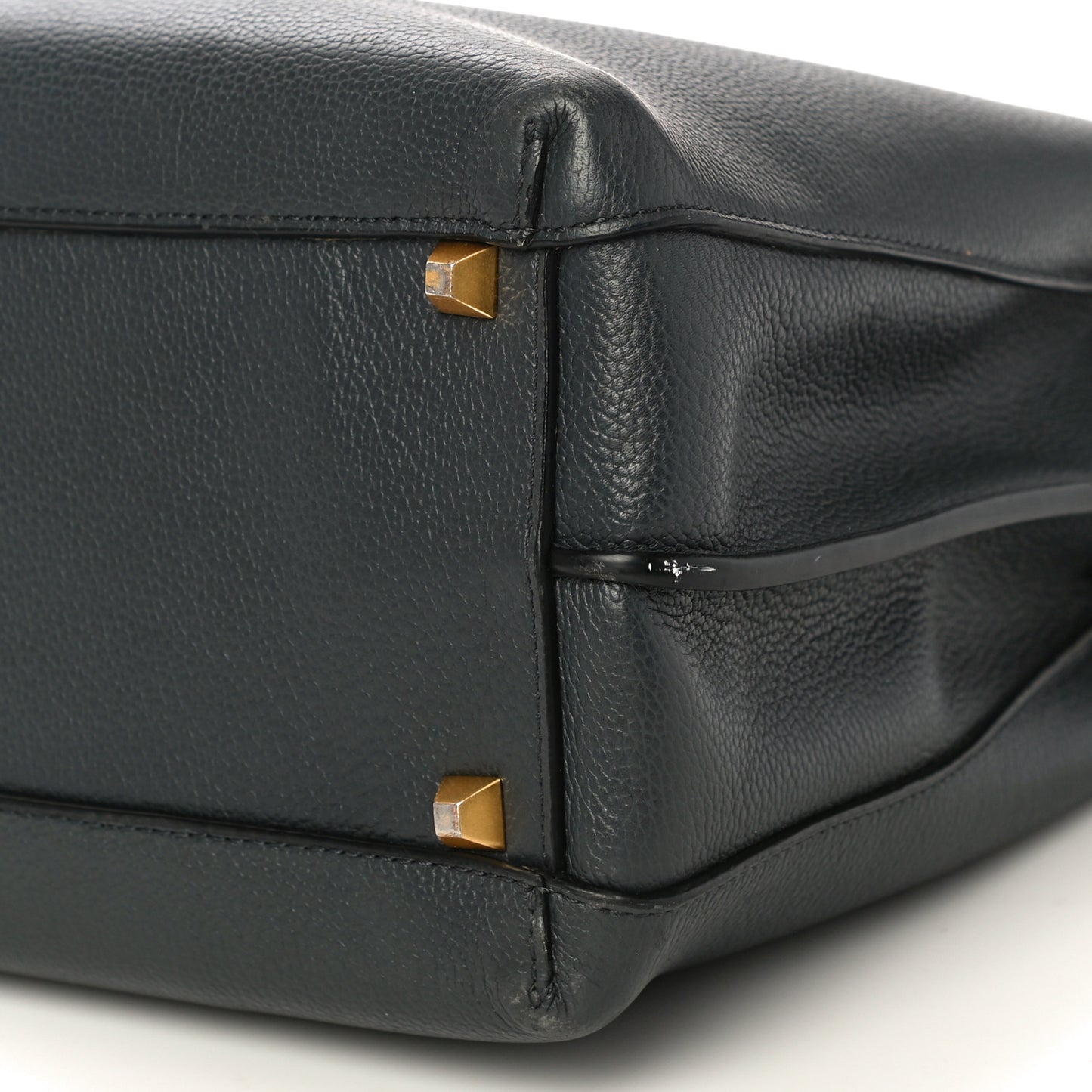 Grained Calfskin Large Milla Tote Phantom Grey