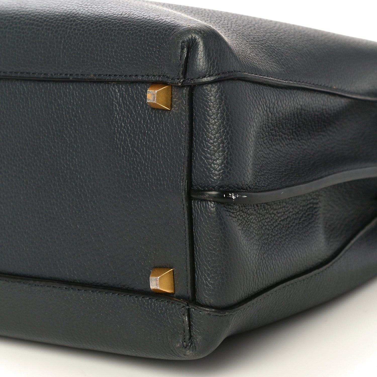 MCM Grained Calfskin Large Milla Tote Phantom Grey 8 of 9