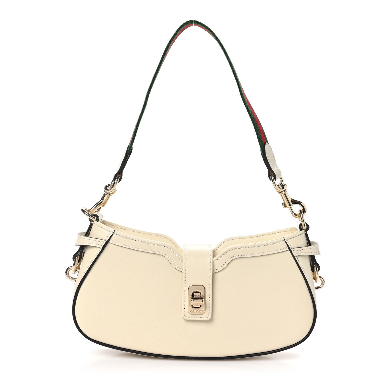 Gucci Calfskin Mini Moon Side Shoulder Bag Ivory 1 of 10