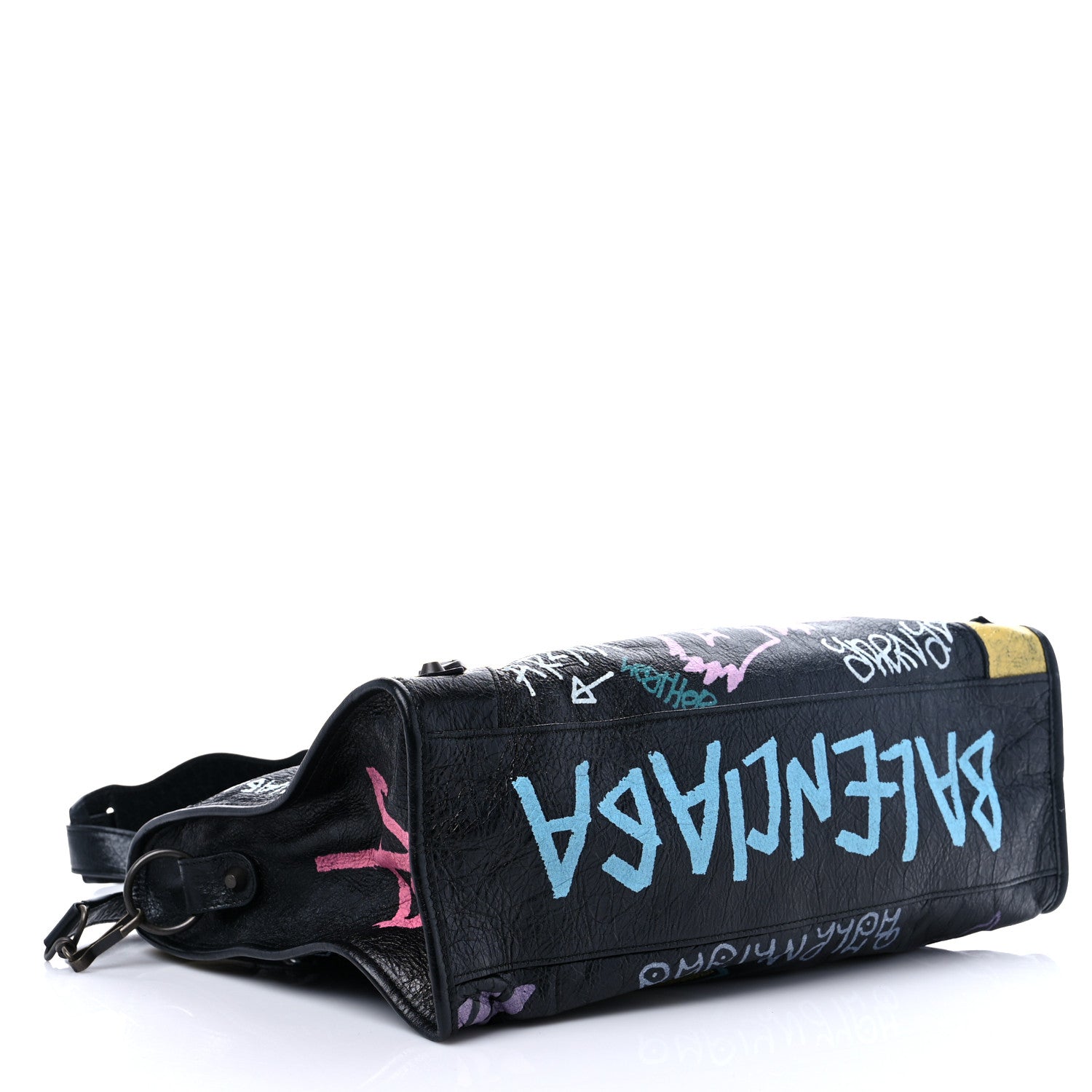 Balenciaga Agneau Graffiti All Over Classic Hardware City Black Multicolor 3 of 12