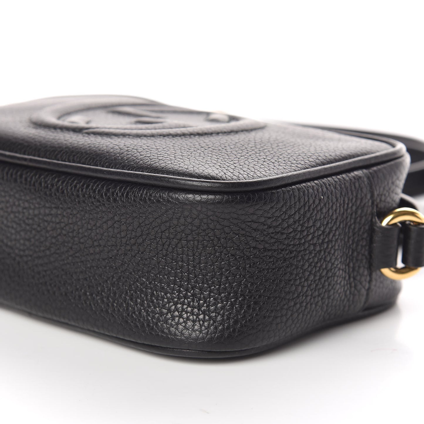 Pebbled Calfskin Mini Soho Disco Bag Black