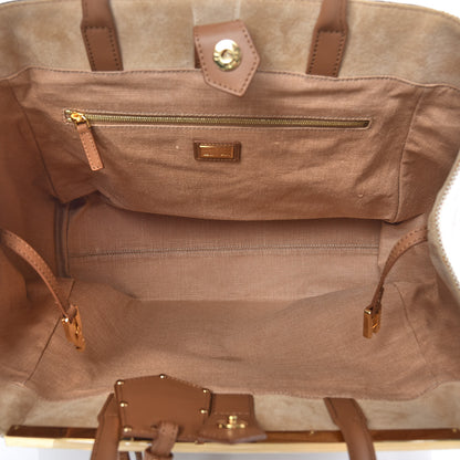 Fendi Snakeskin Large 2Jours Tote Natural Multicolor 7 of 10