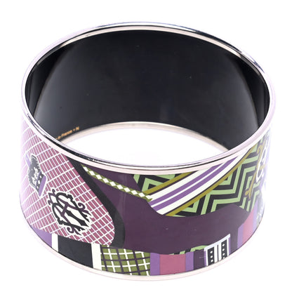 Hermes Enamel Printed Extra Wide Pour Sartir Bracelet 65 3 of 5