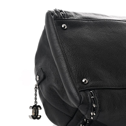 Chanel Goatskin Large Luxe Ligne Bowler Black 9 of 10