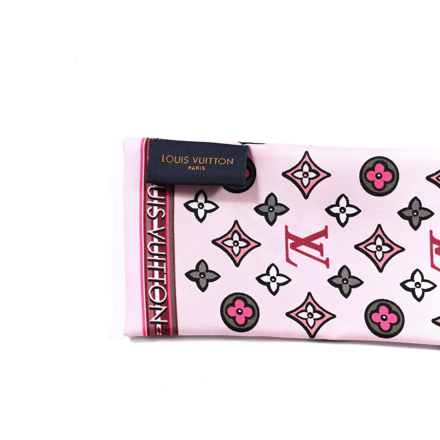 Silk Monogram Street Bandeau Rose
