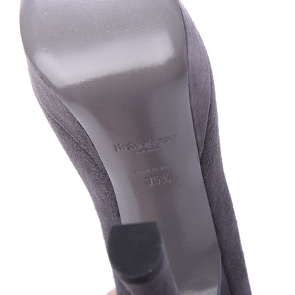 Saint Laurent Kid Scamosciato Palais 105 Pumps 35.5 Flannel Gris 6 of 9