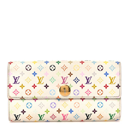 Louis Vuitton Monogram Multicolor Sarah Wallet White Eglantine 1 of 8