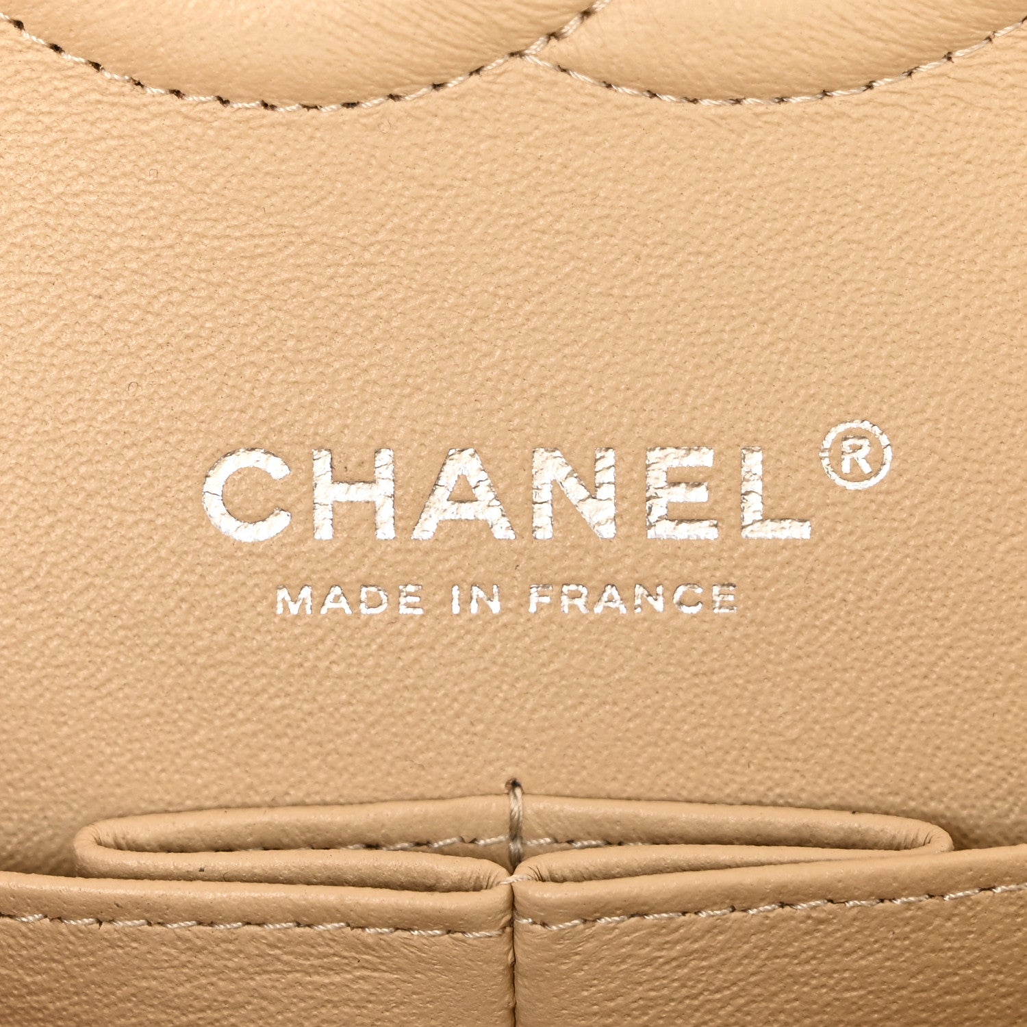 Chanel Caviar Quilted Medium Double Flap Beige 6 of 10