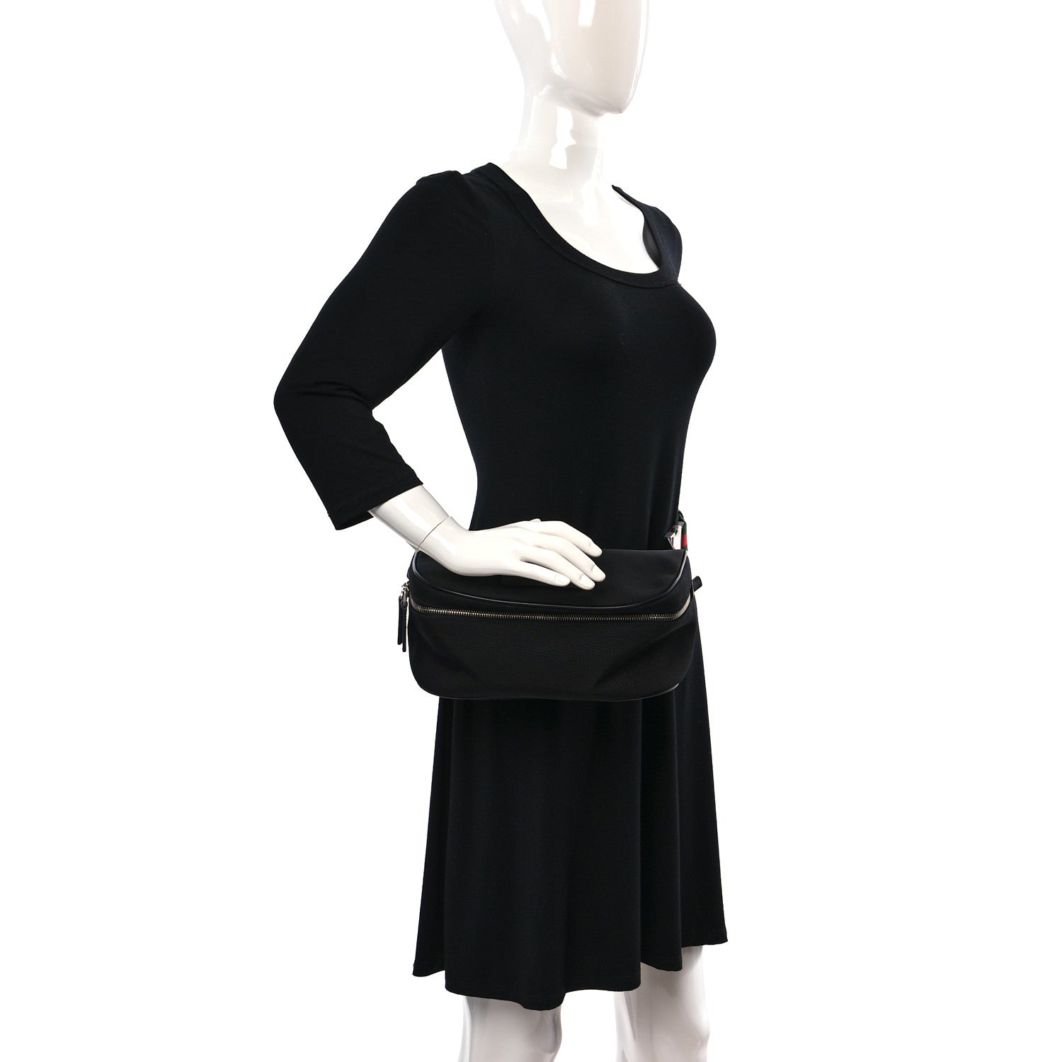 Gucci Techno Canvas Web Large Belt Bag Black 2 of 9