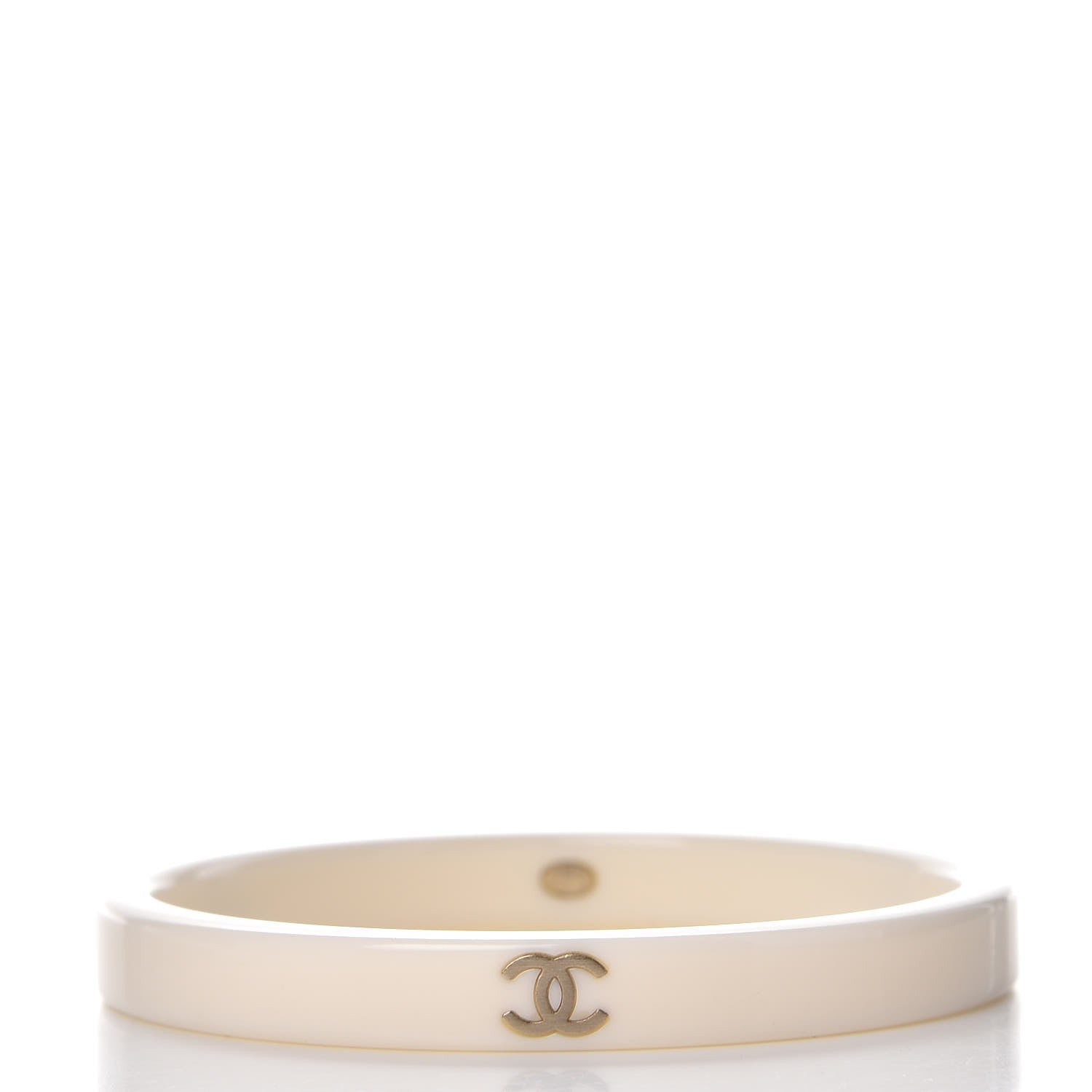 Chanel Resin Metal CC Bangle Set of 3 Black White Gold 7 of 7