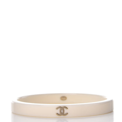 Chanel Resin Metal CC Bangle Set of 3 Black White Gold 7 of 7