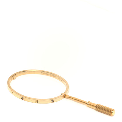 Cartier 18K Yellow Gold 6 Diamond Small LOVE Bracelet 16 9 of 12