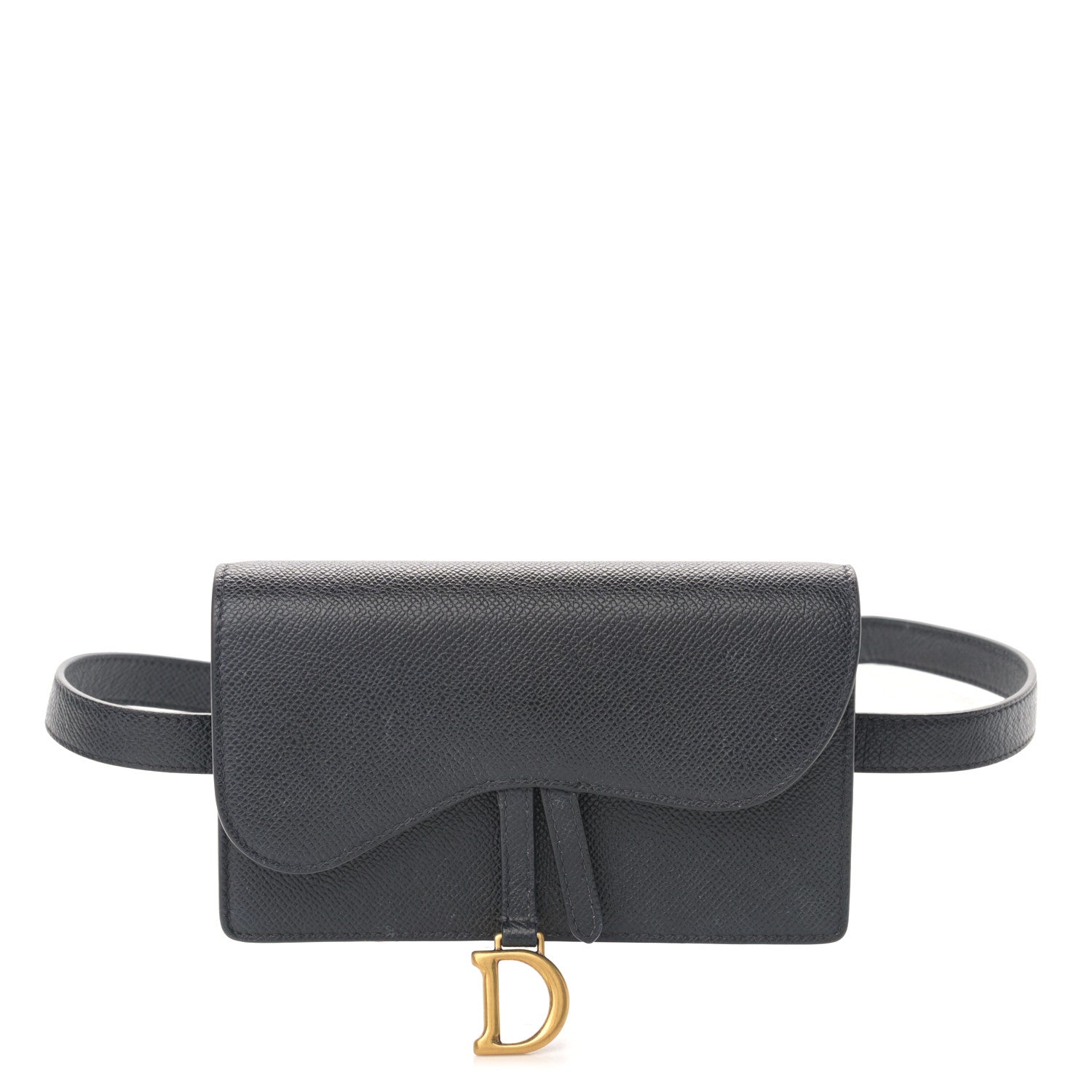 Christian Dior Grained Calfskin Saddle Belt Bag Black 1 of 13