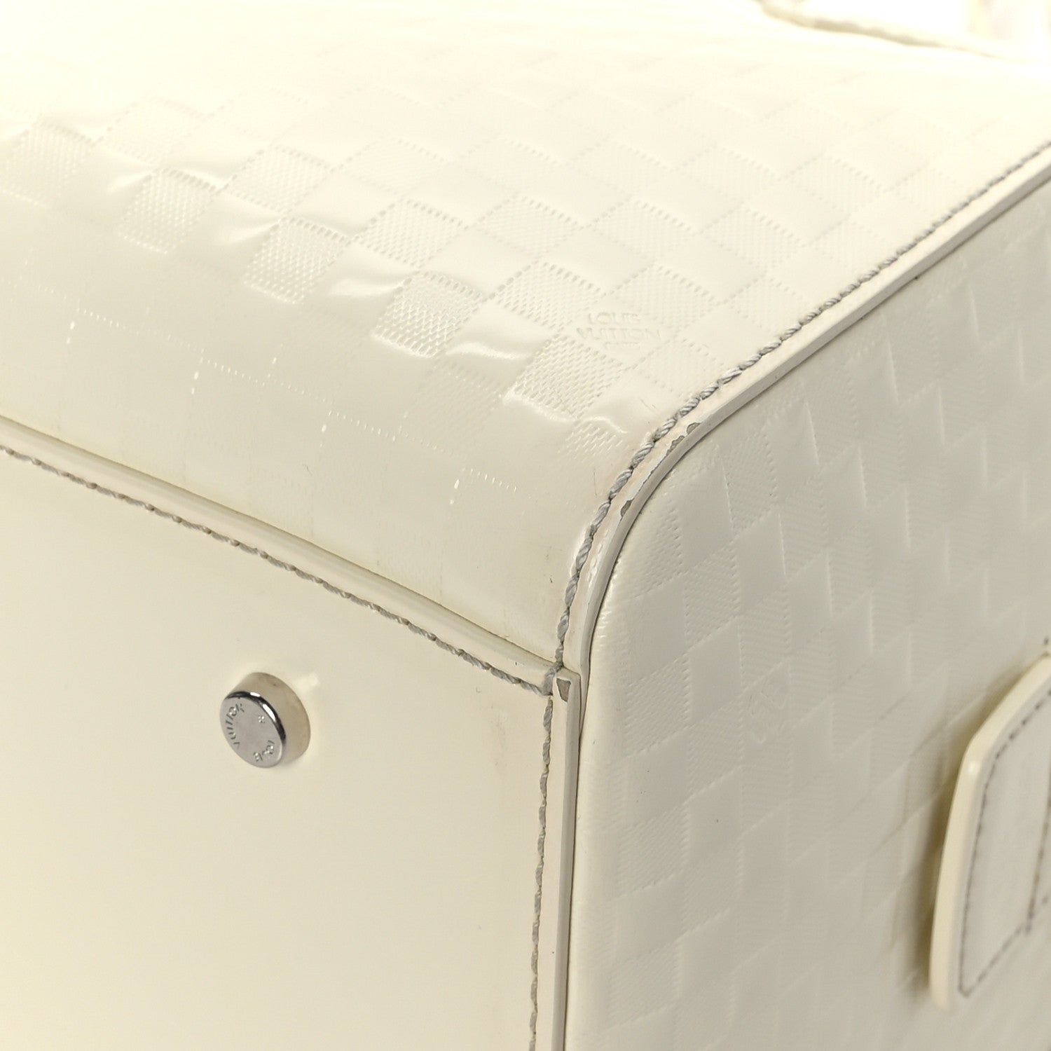 Louis Vuitton Damier Facette Speedy Cube PM Cream 9 of 13