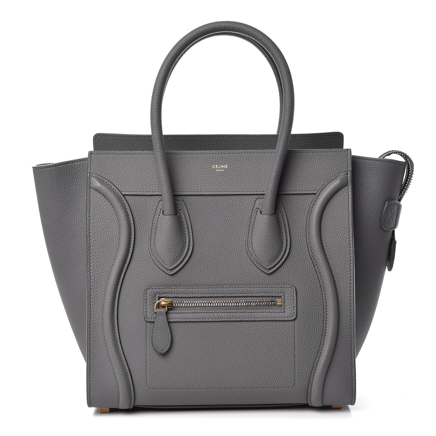 Celine Baby Drummed Calfskin Micro Luggage Kohl 1 of 13