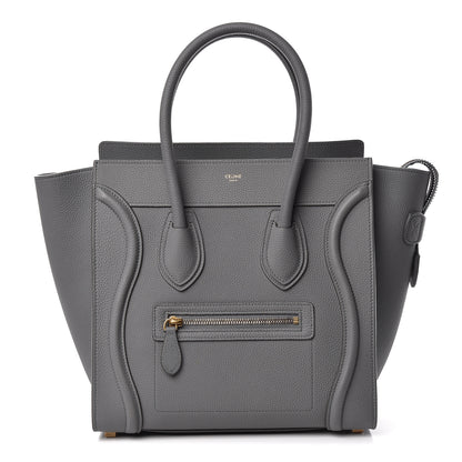 Celine Baby Drummed Calfskin Micro Luggage Kohl 1 of 13