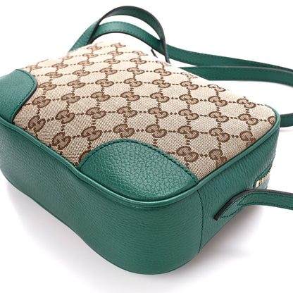 Gucci Monogram Dollar Calfskin Mini Bree Messenger Bag Beige Ebony Emerald 11 of 13
