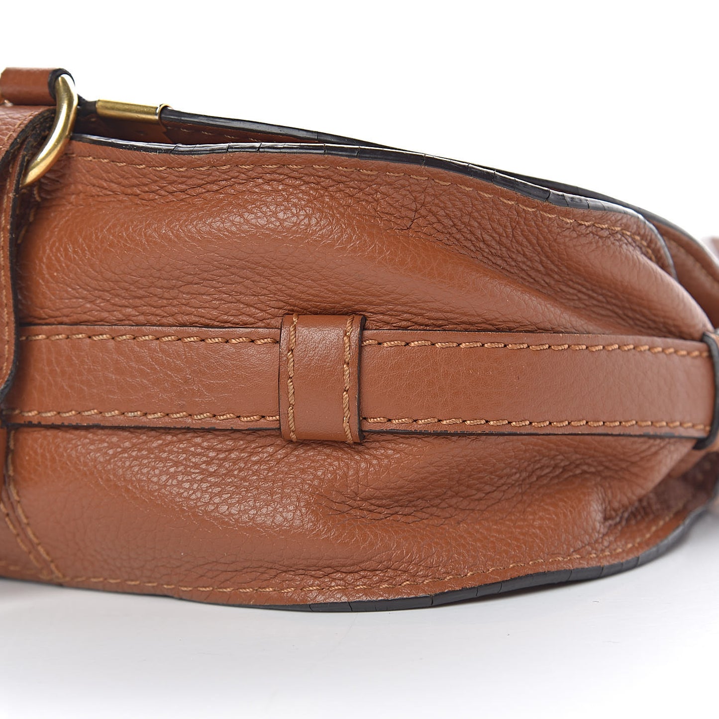 Calfskin Mini Marcie Round Crossbody Bag Tan
