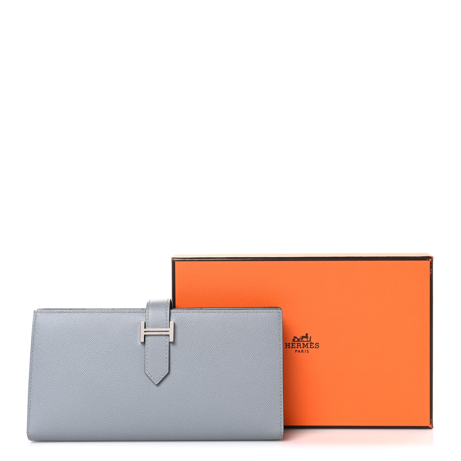 Hermes Epsom Bearn Gusset Wallet Gris Pantin 8 of 8