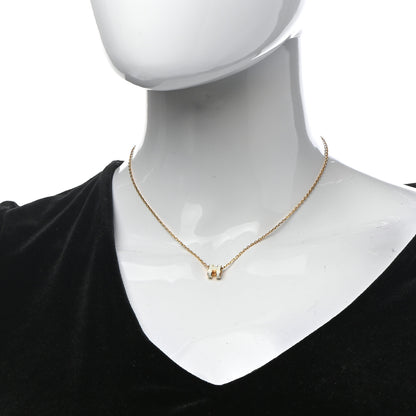Hermes Lacquered Gold Mini Pop H Pendant Necklace White 2 of 8