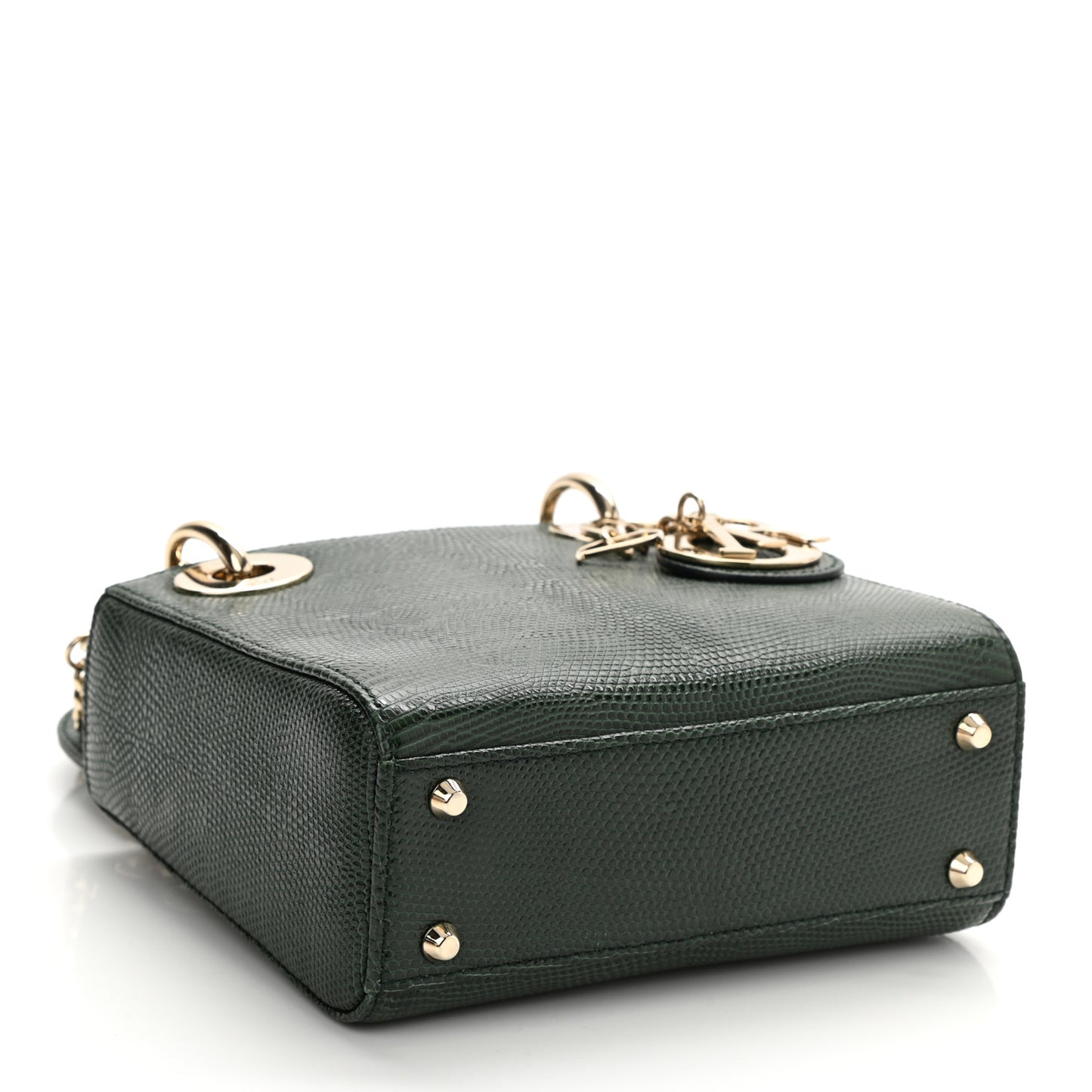 Lizard Mini Lady Dior Green