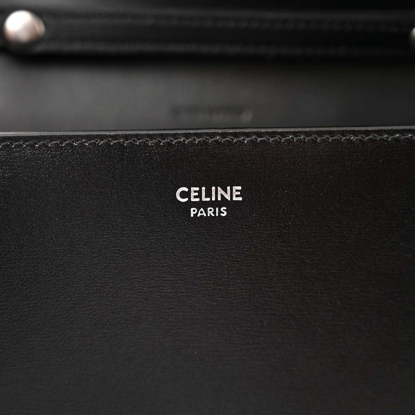Shiny Calfskin Triomphe Margo Wallet on Chain Black