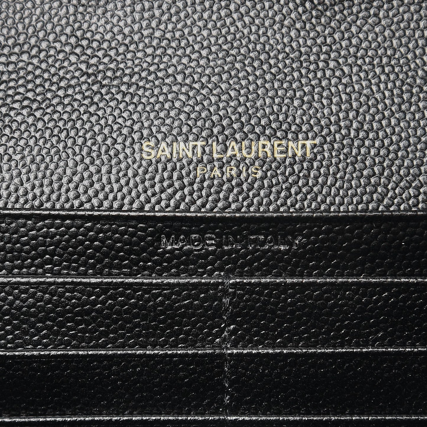 Grain De Poudre Matelasse Chevron Monogram Chain Wallet Black