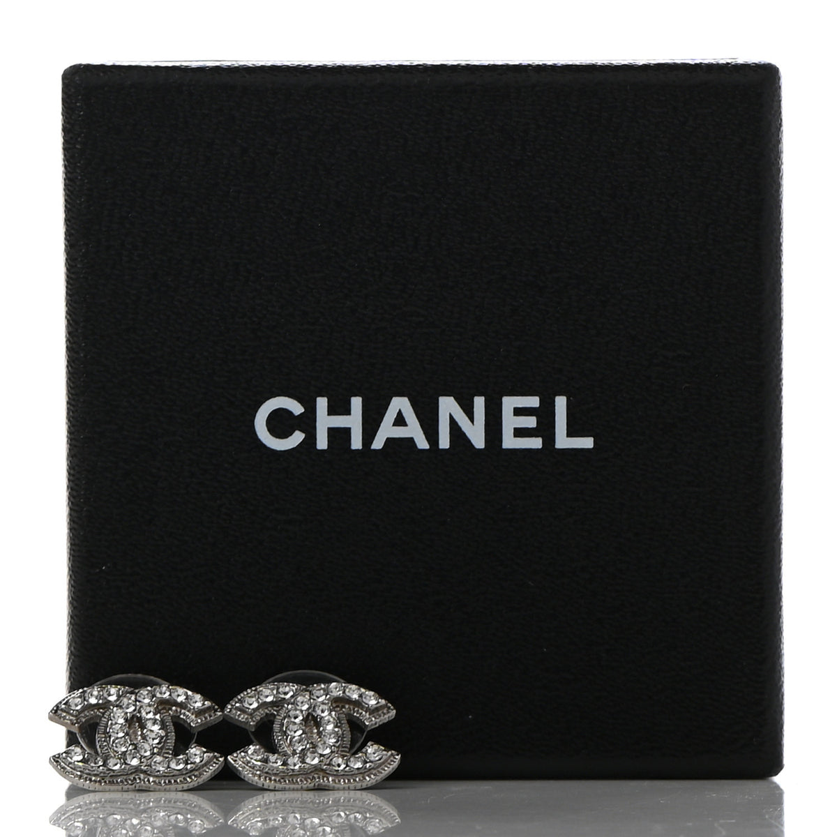 Crystal Mini CC Earrings Silver