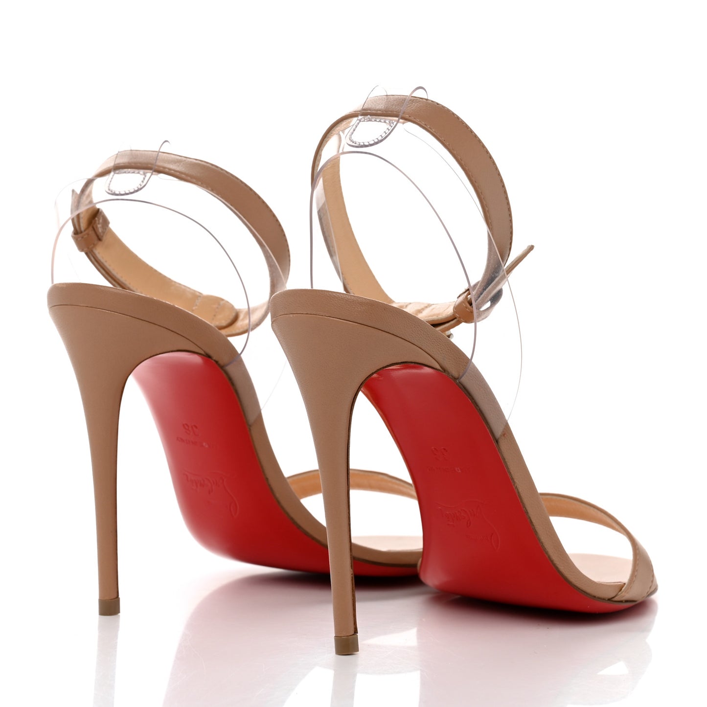 Nappa Shiny PVC Jonatina 100 Sandals 36 Nude