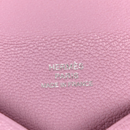 Hermes Chevre Mysore Calvi Card Case Mauve Sylvestre 6 of 8