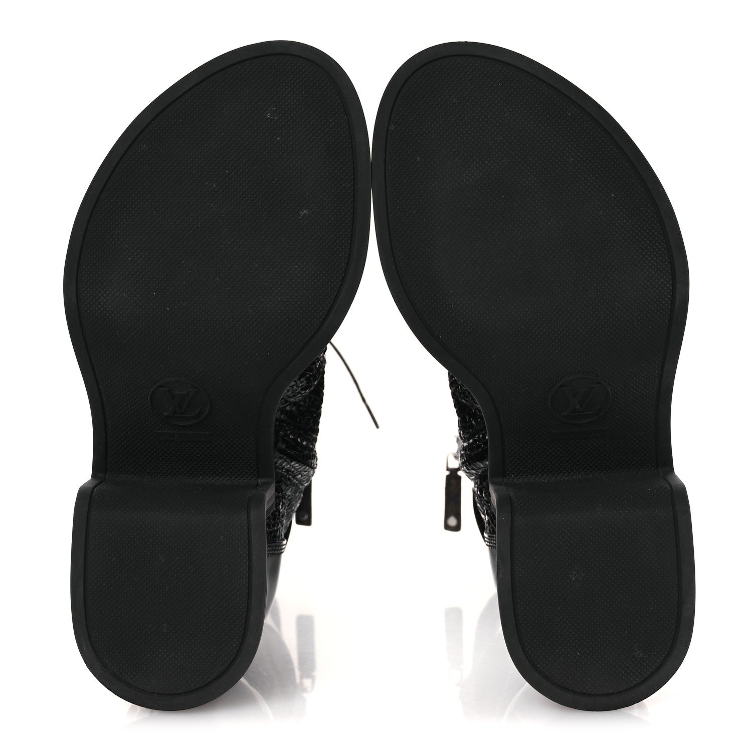 Louis Vuitton Patent Goatskin Monogram Moonlight Half Boots 37 Black 7 of 12