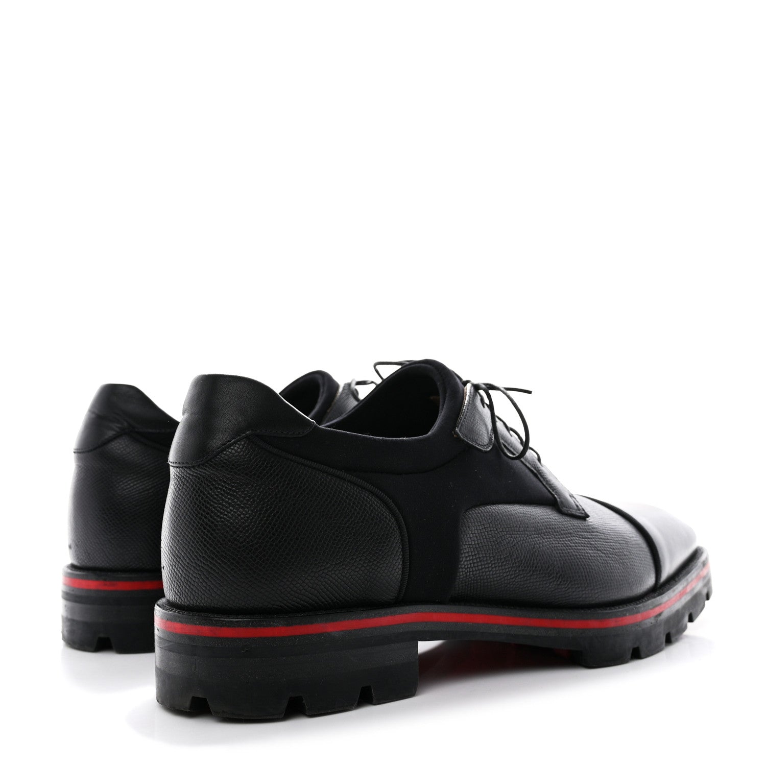 Christian Louboutin Smooth Textured Calfskin Mika Sky Mens Flats 42 Black 4 of 12