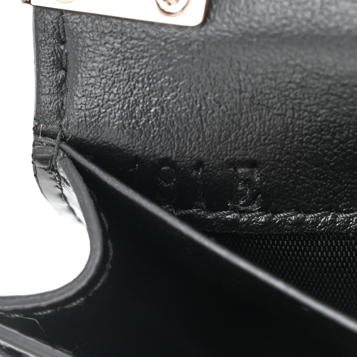 Prada Spazzolato Chain Card Holder Wallet Black 7 of 10