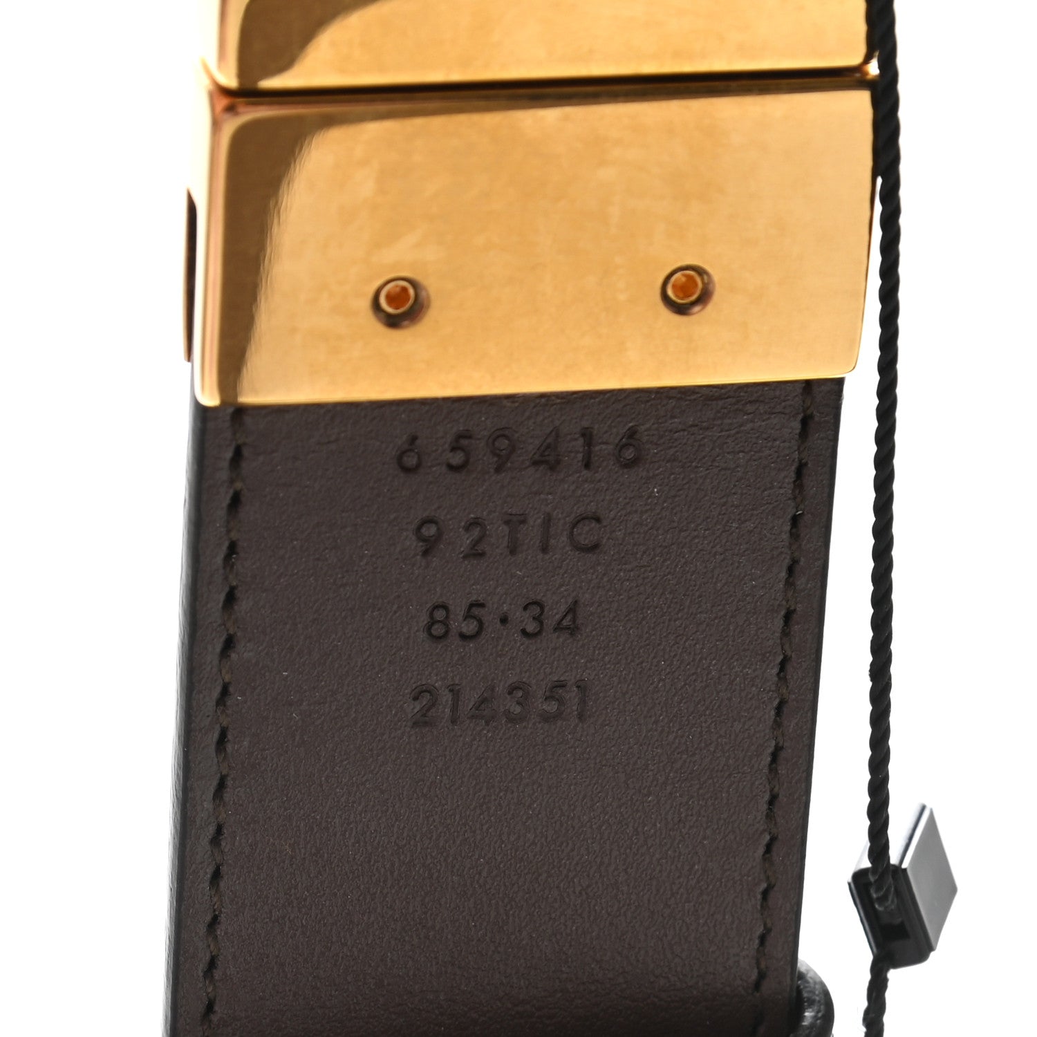 Gucci GG Supreme Monogram Plutone Calfskin Double G Reversible 37mm Belt 85 34 Beige Ebony New Acero 4 of 6
