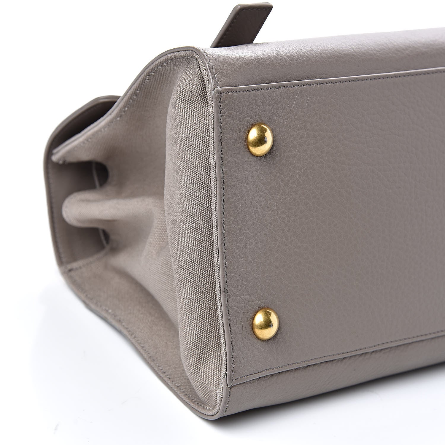 Saint Laurent Calfskin Canvas Small Muse Two Gray 7 of 9