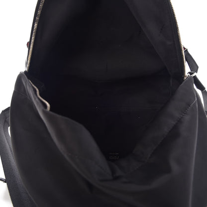 Fendi Nylon Vitello Elite Monster Eyes Rounded Backpack Black Yellow 5 of 8