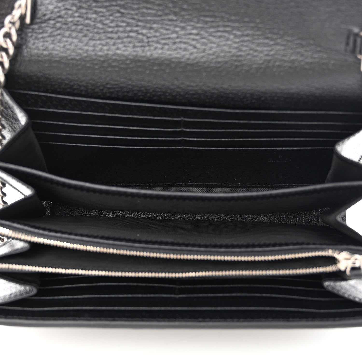 Gucci Jacquard Black Denim GG Monogram Mini Dionysus Chain Wallet Black Ivory 5 of 10