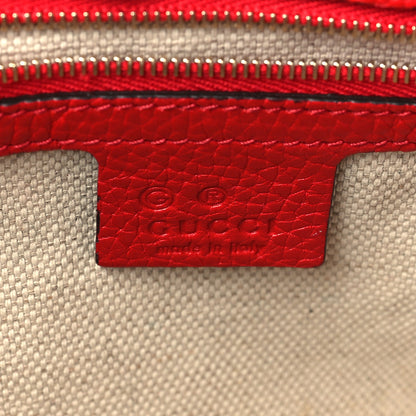 Gucci Pebbled Calfskin Medium Soho Flap Crossbody Vibrant Red 6 of 9