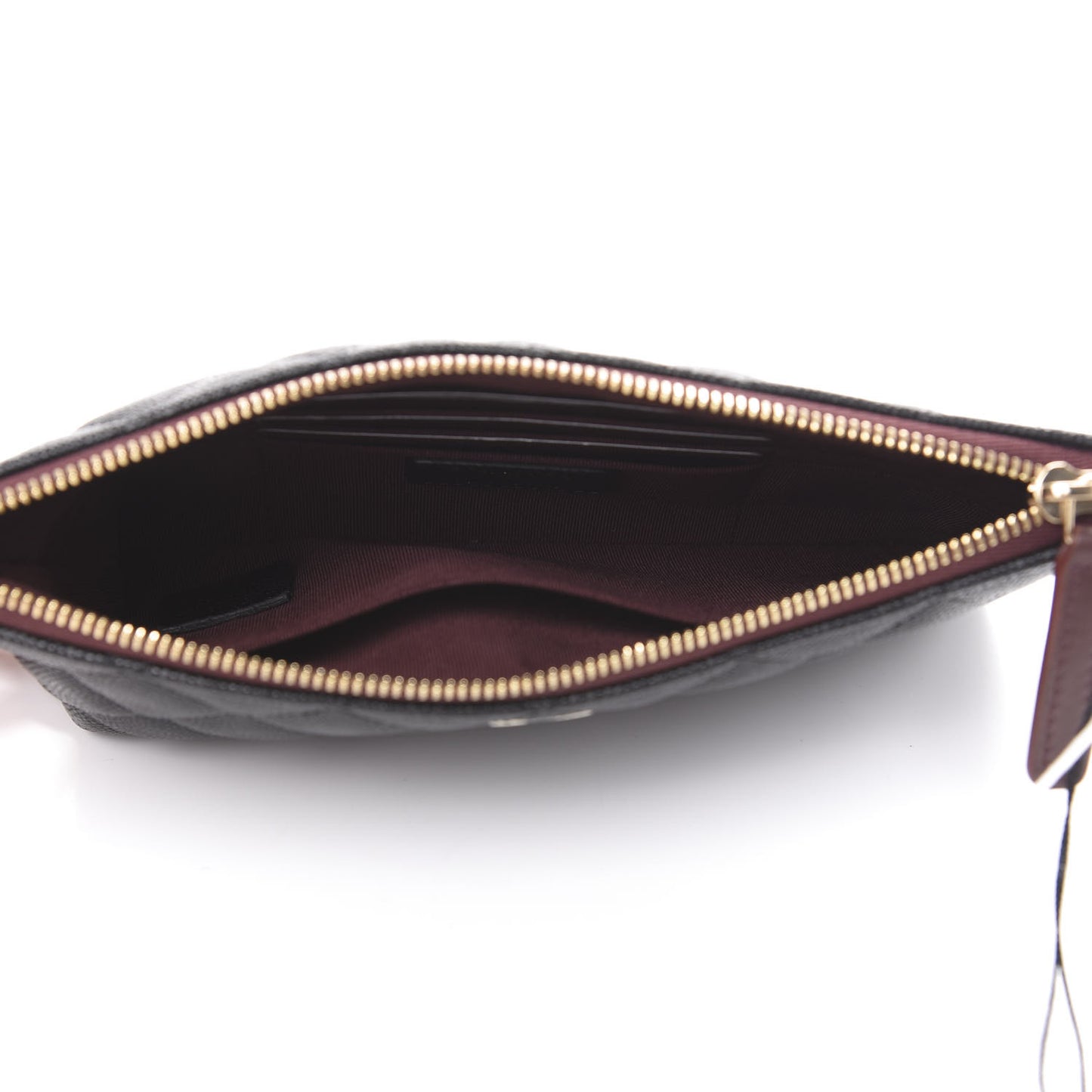 Caviar Quilted Small Pouch Black